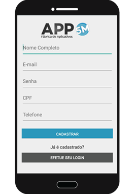Cadastre-se App5M Delivery