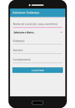 Adicionar Endereço App5M Delivery